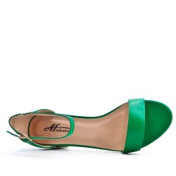 Sandale à talon en simili cuir