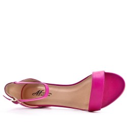 Faux leather heeled sandal