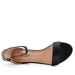 Sandale à talon en simili cuir