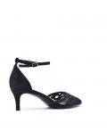 Faux leather heeled sandal