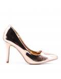 Leatherette pump with heels