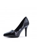 Leatherette pump with heels