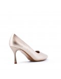 Leatherette pump with heels