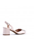 Faux leather heeled sandal