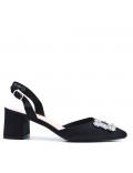 Faux leather heeled sandal