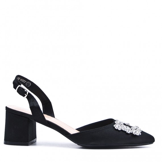 Faux leather heeled sandal