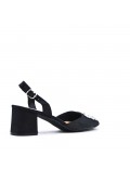 Faux leather heeled sandal