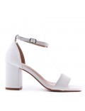 Faux leather heeled sandal