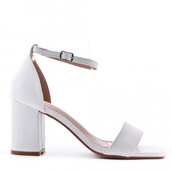 Faux leather heeled sandal