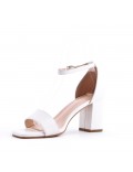 Faux leather heeled sandal