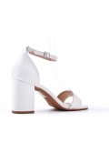 Faux leather heeled sandal