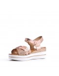 Women's faux leather wedge sandal