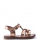 Girl's faux leather sandal