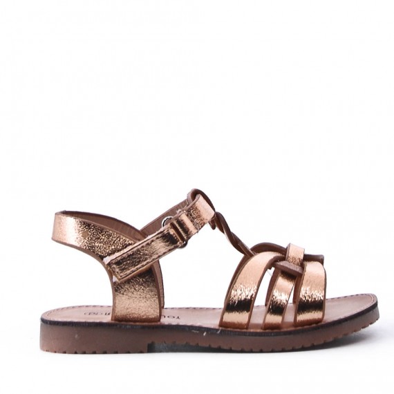 Girl's faux leather sandal