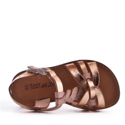 Sandale fille en simili cuir