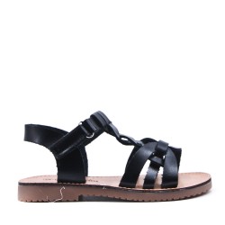 Sandale fille en simili cuir