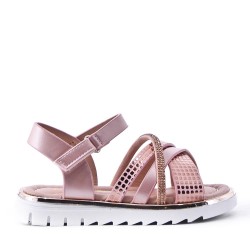 Sandale fille en simili cuir