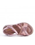 Girl's faux leather sandal