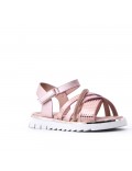 Girl's faux leather sandal