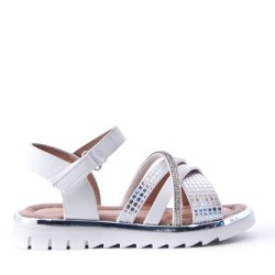 Girl's faux leather sandal