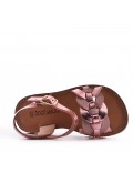 Girl's faux leather sandal