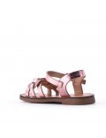 Girl's faux leather sandal
