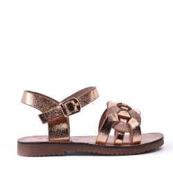 Sandale fille en simili cuir