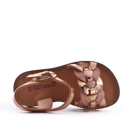 Sandale fille en simili cuir