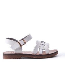 Sandale fille en simili cuir