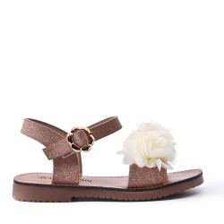 Sandale fille en simili cuir