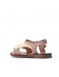 Girl's faux leather sandal