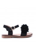 Girl's faux leather sandal