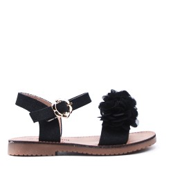 Girl's faux leather sandal