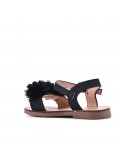 Girl's faux leather sandal