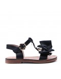 Girl's faux leather sandal
