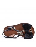 Girl's faux leather sandal