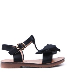 Girl's faux leather sandal