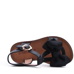 Girl's faux leather sandal