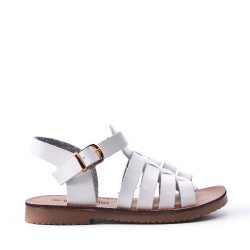 Sandale fille en simili cuir