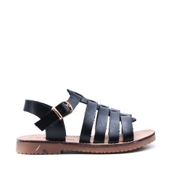 Sandale fille en simili cuir