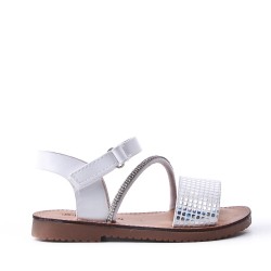 Sandale fille en simili cuir