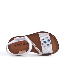 Sandale fille en simili cuir