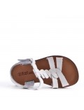 Girl's faux leather sandal