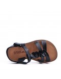 Girl's faux leather sandal