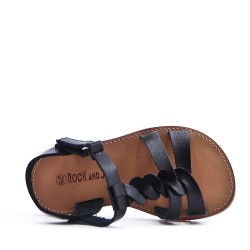 Sandale fille en simili cuir