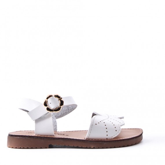 Girl's faux leather sandal