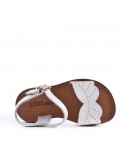 Girl's faux leather sandal