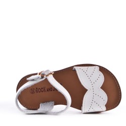 Sandale fille en simili cuir