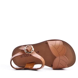 Sandale fille en simili cuir