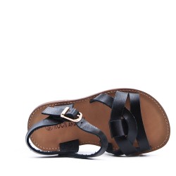 Sandale fille en simili cuir